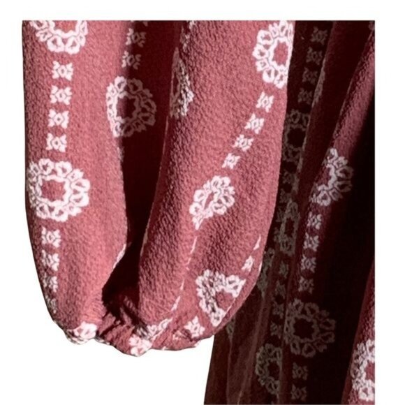 Charming Charlie Pink Mini Dress Small Puff Sleeve Lined Boho Preppy Casual - Picture 4 of 11